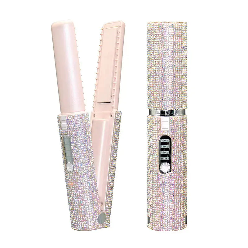 Portable Wireless USB Hair Straightener and Curler